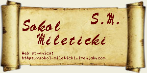 Sokol Mileticki vizit kartica